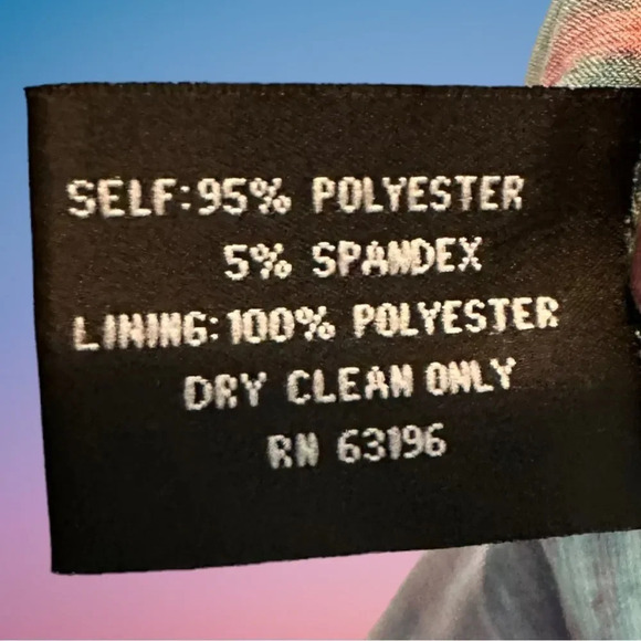 Maggy Boutique Paintstroke Peacock Multi-Colored Dress size 10 - Picture 6 of 6